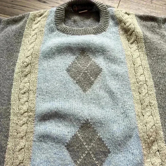 🔥EL corte ingles🔥 | Blue and grey wool sweater - Picture 4 of 11